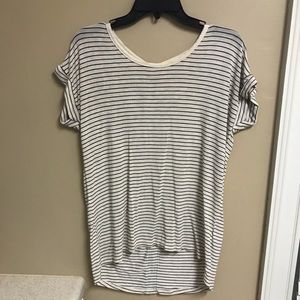 White and navy striped Pink Rose Soft Top